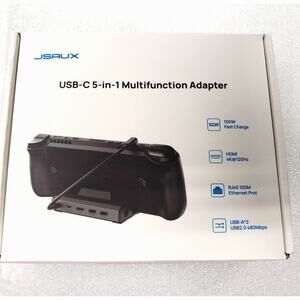 JSAUX Docking Station fits Steam Deck 5-in-1 Dock USBC HDMI Network Type C.